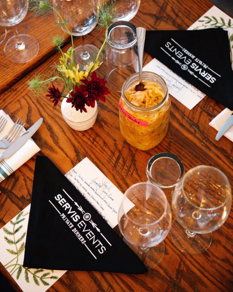 table set at an intimate dinner in new york
