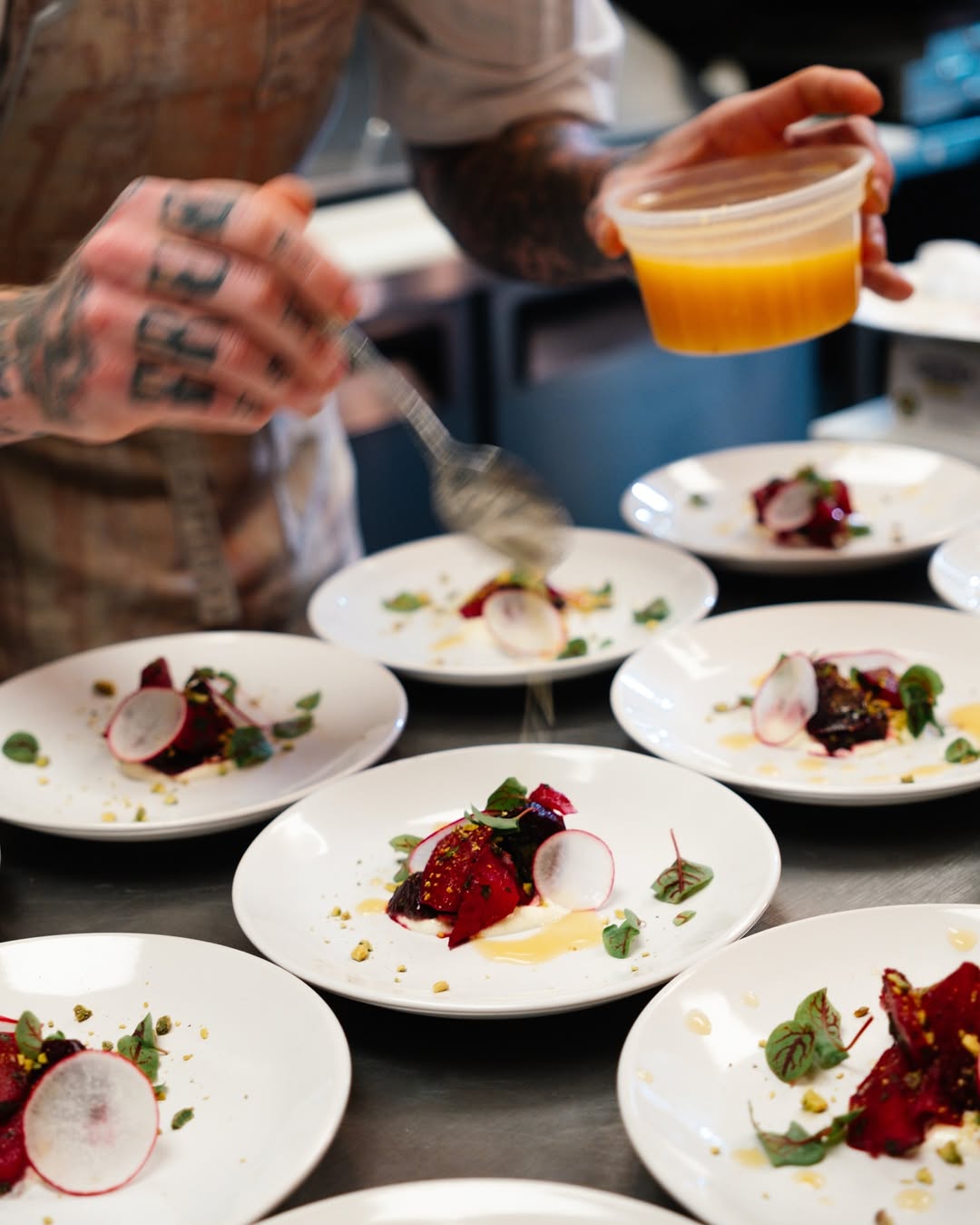 chef preparing food for private dining in new york